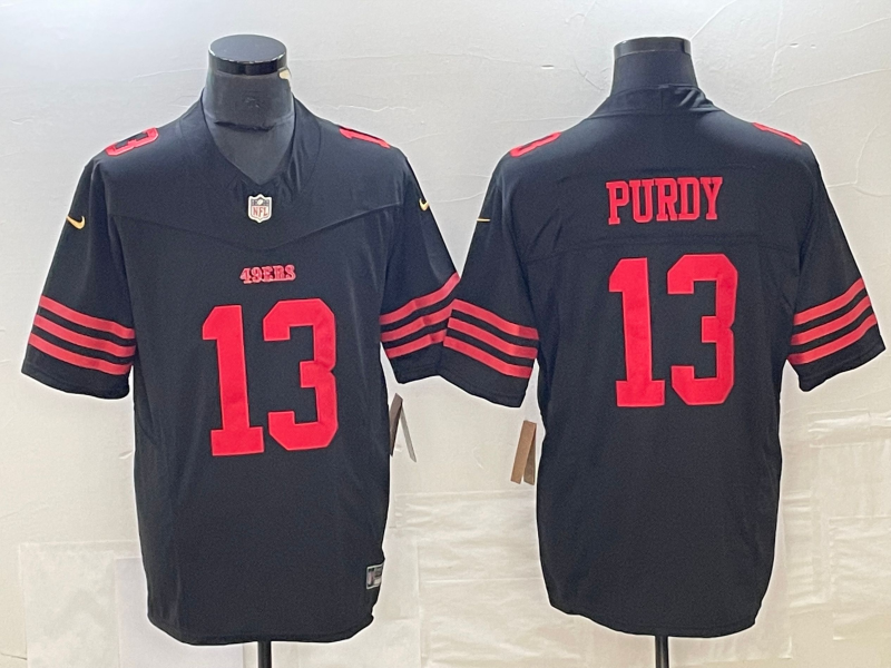 Men's San Francisco 49ers Brock Purdy #13 Black Jersey